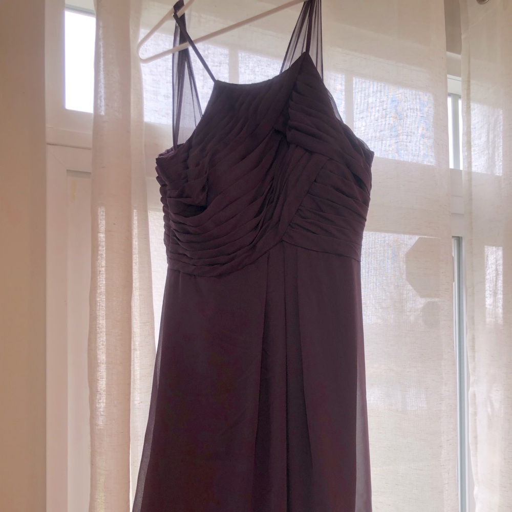 Azazie bridesmaids dress size 10. Plum. Knee length